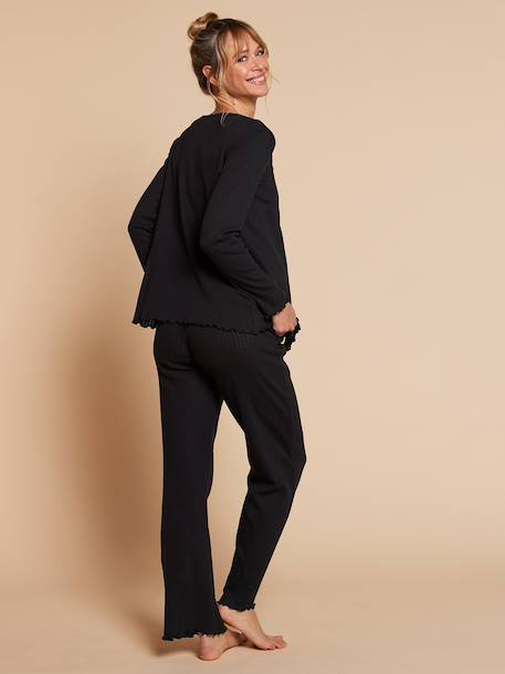 Nursing clothes 3-piece set black 