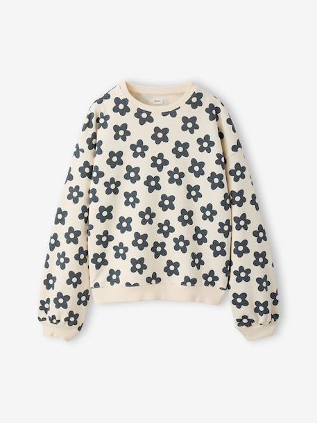 Oversized sweatshirt brown+navy blue+vanilla 
