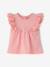 Baby Girls’ Broderie Anglaise Cotton T-Shirt ecru+rose 
