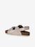Leather buckle sandals gold 