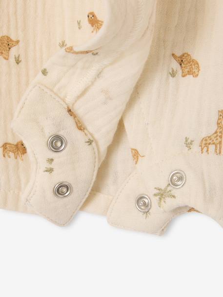 Customisable organic cotton playsuit ecru 