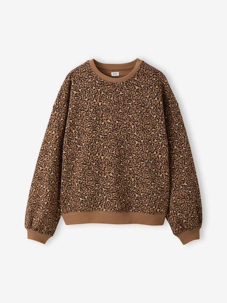 Oversized sweatshirt brown+navy blue+vanilla 
