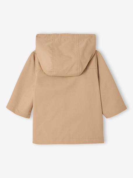 Parka with hood for babies pecan nut 