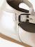 Baby girl's leather Mary Janes with buckle iridescent beige+white 