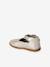 Baby girl's leather Mary Janes with buckle iridescent beige+white 