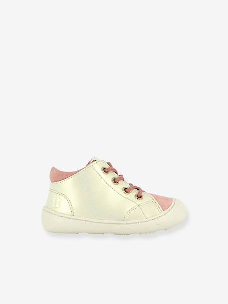 Berlingot zip-up ankle boots green+rose 