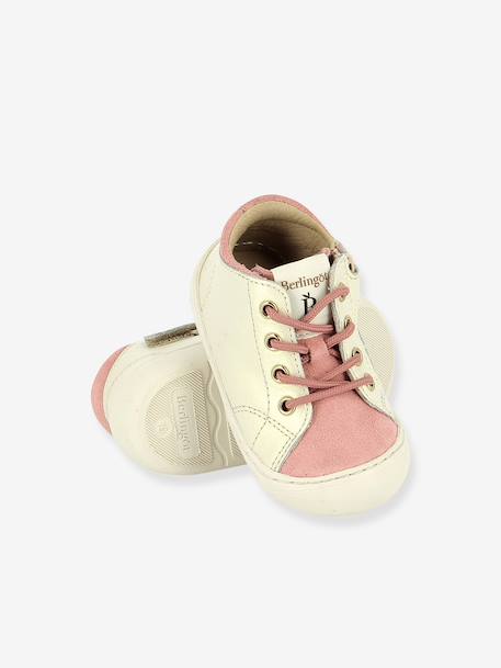 Berlingot zip-up ankle boots green+rose 