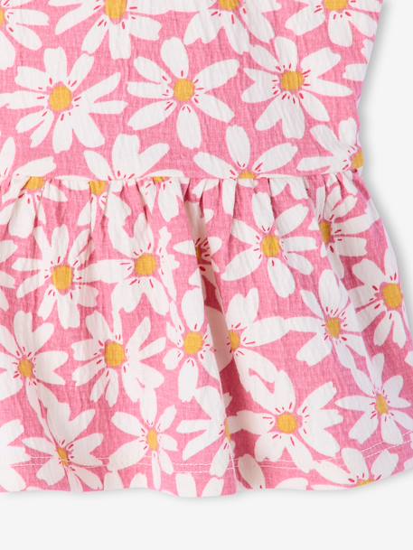 Set of floral trousers and top old rose 