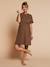 Leopard print nursing clothes nightie taupe 