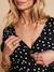 Nursing clothes wrap dress black 