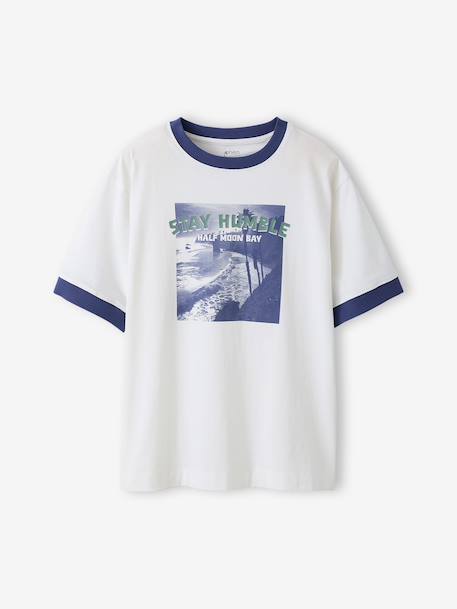 Short-sleeved photoprint T-shirt white 