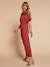 Long nursing clothes dress khaki+terracotta 