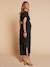 Nursing clothes wrap dress black 