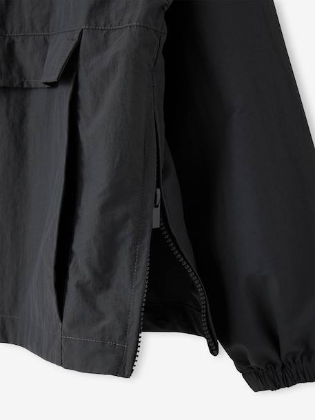 Boy's windcheater to pull on anthracite 