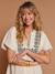 Cotton gauze dress with embroidered details sandy beige 