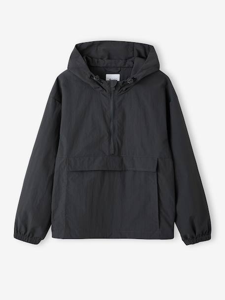 Boy's windcheater to pull on anthracite 