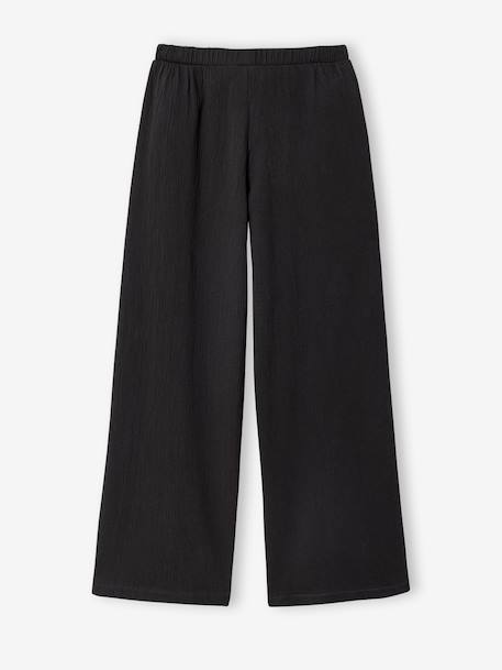 Girl's wide-leg knitted trousers anthracite 