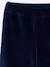 Wide-leg velvet trousers navy blue 
