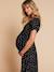Nursing clothes wrap dress black 