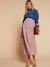 Long skirt with elasticated waist and floral pattern multicoloured 