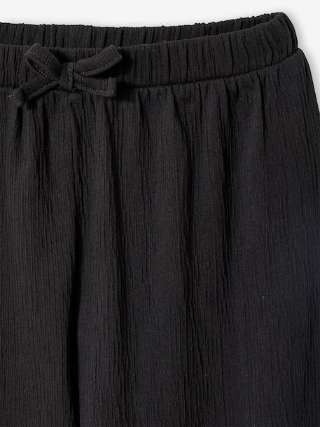 Girl's wide-leg knitted trousers anthracite 