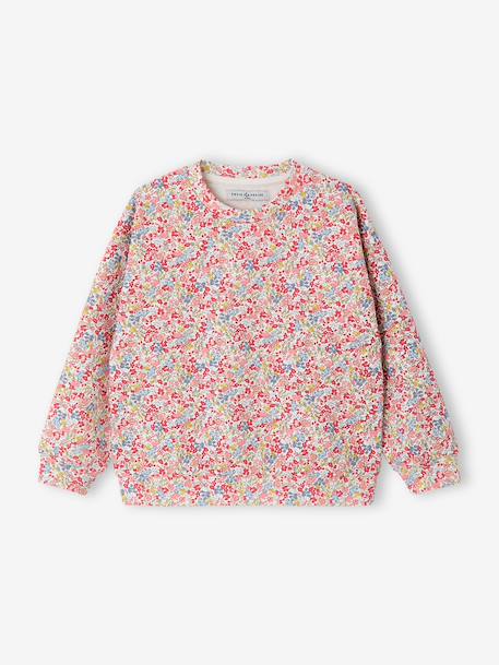Girl's floral print sweatshirt multicoloured 