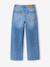 Wide leg jeans with star rivets light blue 
