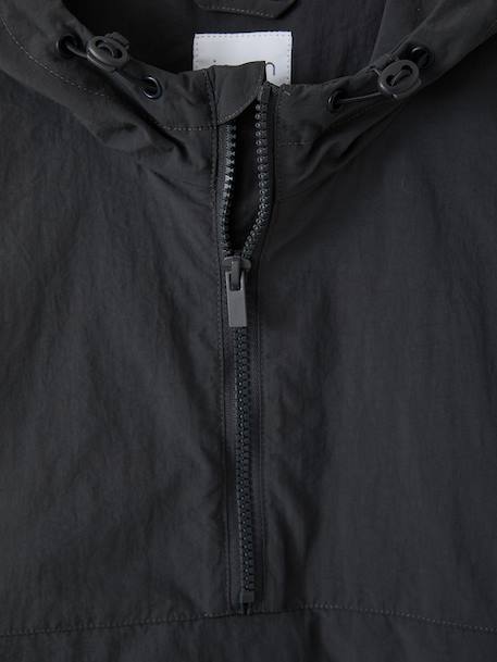 Boy's windcheater to pull on anthracite 