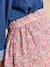 Long skirt with elasticated waist and floral pattern multicoloured 