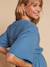 Long nursing clothes dress denim blue 