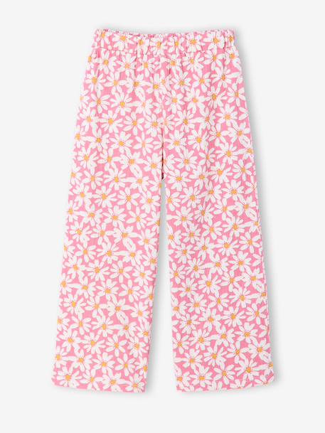 Set of floral trousers and top old rose 