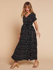 Maternity-Dresses-Nursing clothes wrap dress 