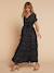Nursing clothes wrap dress black 