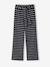 Fancy Knitted Wide-Leg Trousers for Girls, by JONEN black+striped black 