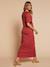 Long nursing clothes dress khaki+terracotta 