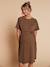 Leopard print nursing clothes nightie taupe 
