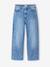 Wide leg jeans with star rivets light blue 