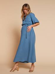 Maternity-Long nursing clothes dress 