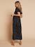 Nursing clothes wrap dress black 