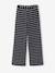 Fancy Knitted Wide-Leg Trousers for Girls, by JONEN black+striped black 