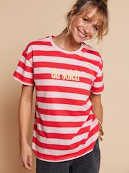 Maternity-Striped "sunshine" t-shirt 