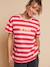 Striped 'sunshine' t-shirt dusky pink 