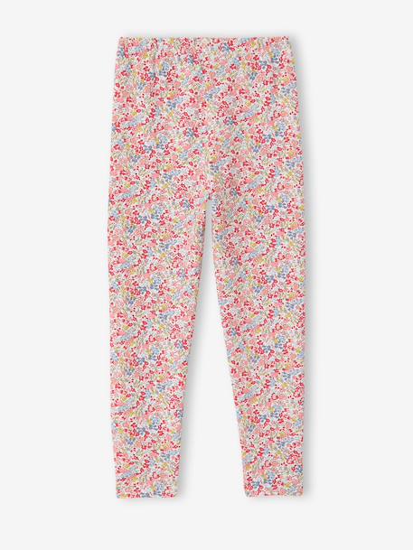Girls' printed organic cotton leggings multicoloured 