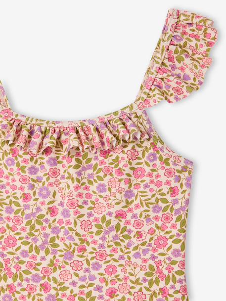 Girl's one-piece swimsuit pale pink 