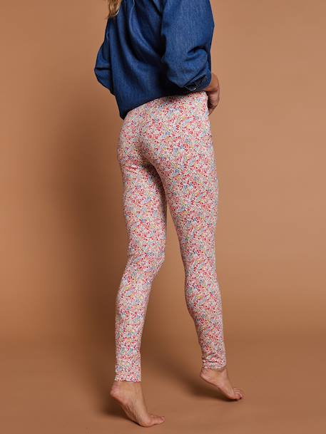 Women's floral print organic cotton leggings multicoloured 