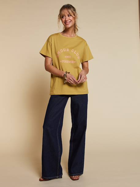 T-shirt with short sleeves in organic cotton olive 