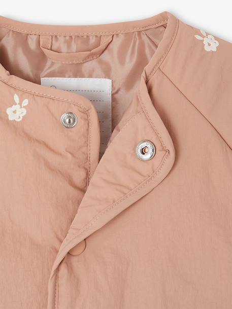 Embroidered padded jacket for baby girls pecan nut 