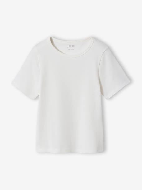 Pack of 3 ribbed T-shirts ecru 