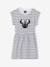 Minnie short-sleeved striped dress striped navy blue 
