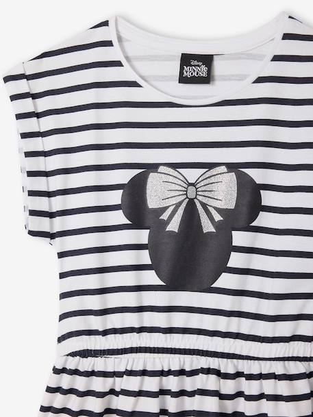 Minnie short-sleeved striped dress striped navy blue 